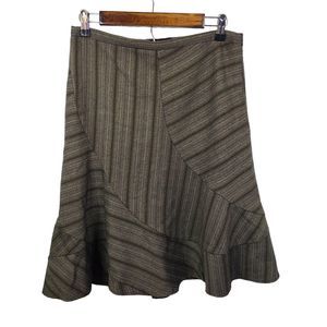 BCBGMaxAzria Wool Blend Peplum Knee Length Skirt Womens 6